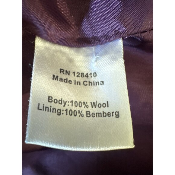Ann Mashburn Size Medium 100% Wool Knit Sweater Purple Dress V-Neck - Picture 5 of 8
